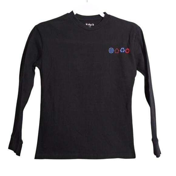 KidPik Future Is Now Black Long Sleeve Tee Size M - Picture 1 of 7